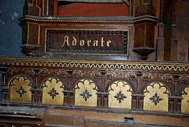 Klosterkirche: der von Bruder Johannes angefertigte Altar - Detail