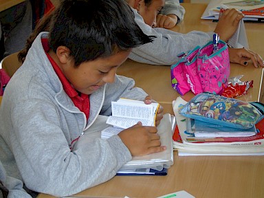 Atahualpa geht jetzt in die fünfte Klasse